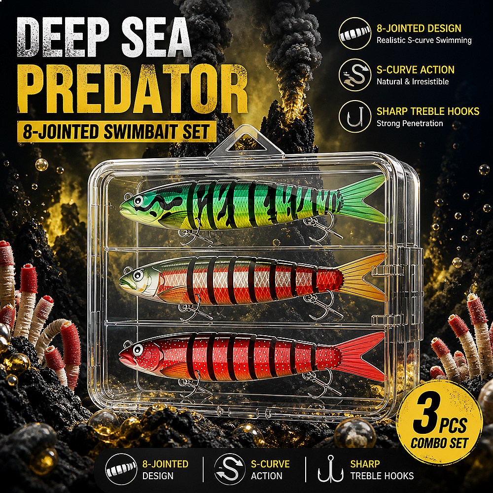 Fishing Lure Box - YQCCK 3 قطع طعوم صناعية صلبة