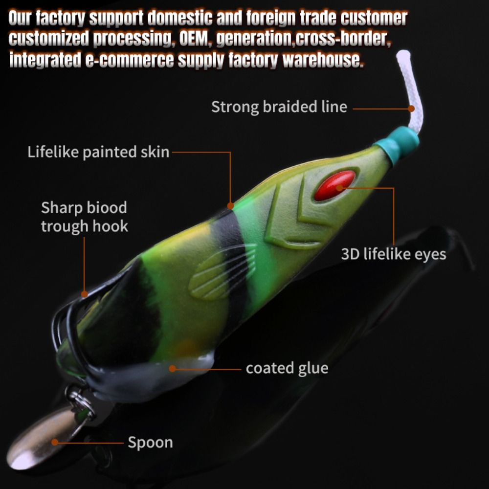 طعم صيد سمك ناعم على شكل ضفدع، - مراجعة Fishing Lure Crankbait وسعره
