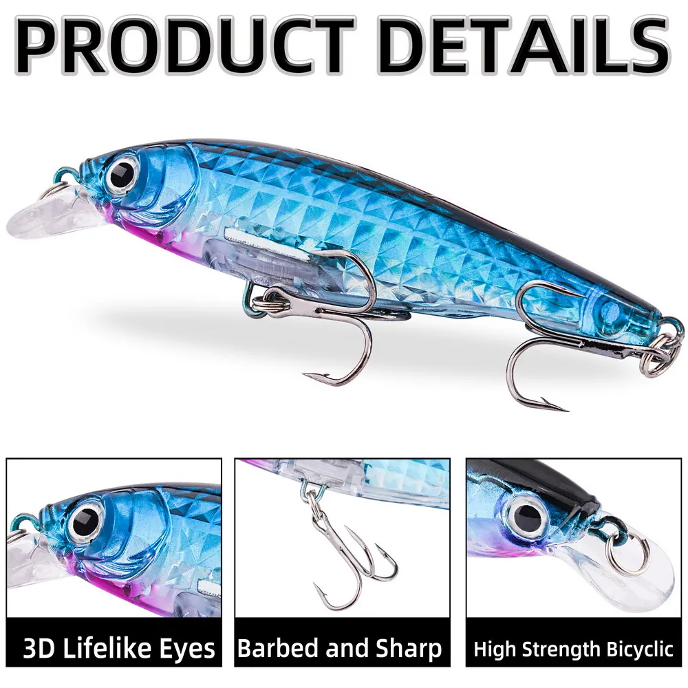 1 قطعة الصيد بالليزر إغراء 9 س - مراجعة Fishing Lure Crankbait وسعره