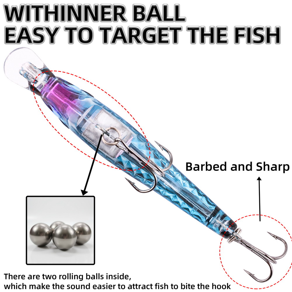 1 قطعة الصيد بالليزر إغراء 9 س - مراجعة Fishing Lure Crankbait وسعره