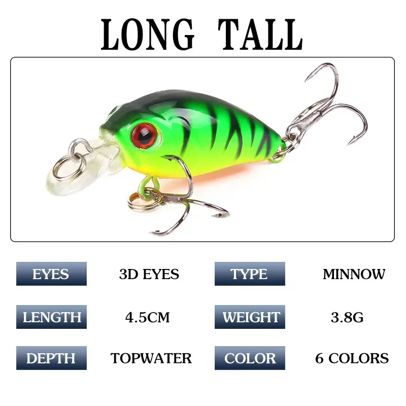 4.5 سنتيمتر 4 جرام 1 قطعة أسما - مراجعة Fishing Lure Crankbait وسعره
