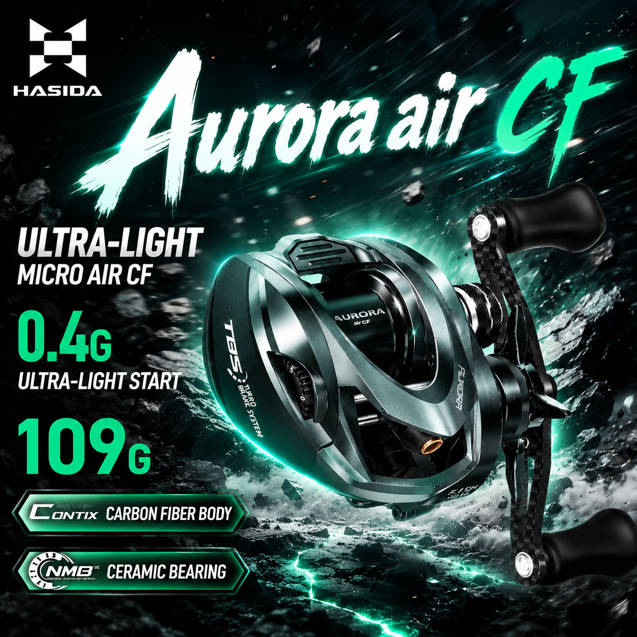 بكرة صيد HASIDA Aurora AirCF C - مراجعة Daiwa Reel Bg وسعره