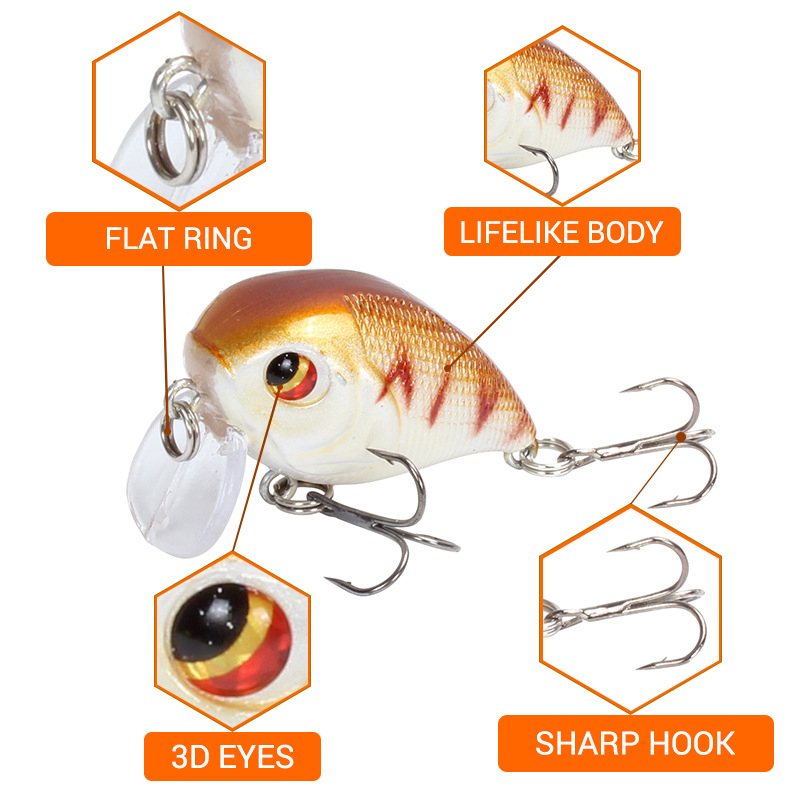 1 قطعة العائمة كرنك الصيد السح - مراجعة Fishing Lure Crankbait وسعره