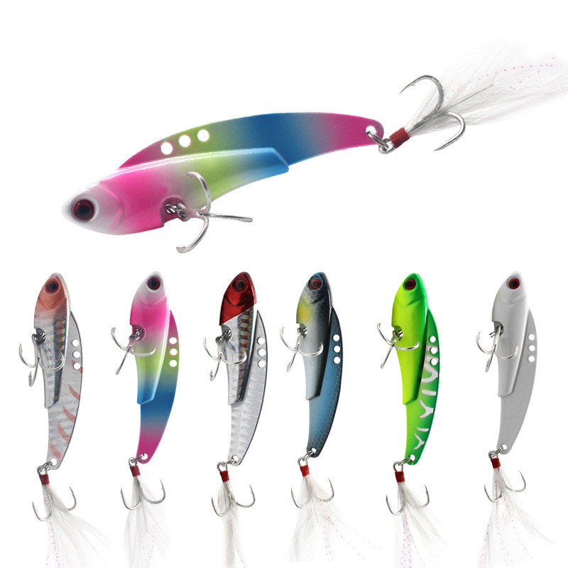 10 قطع طُعم صيد معدني VIB، طُع - مراجعة Fishing Lure Crankbait وسعره