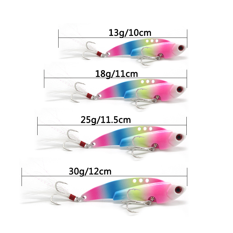 10 قطع طُعم صيد معدني VIB، طُع - مراجعة Fishing Lure Crankbait وسعره