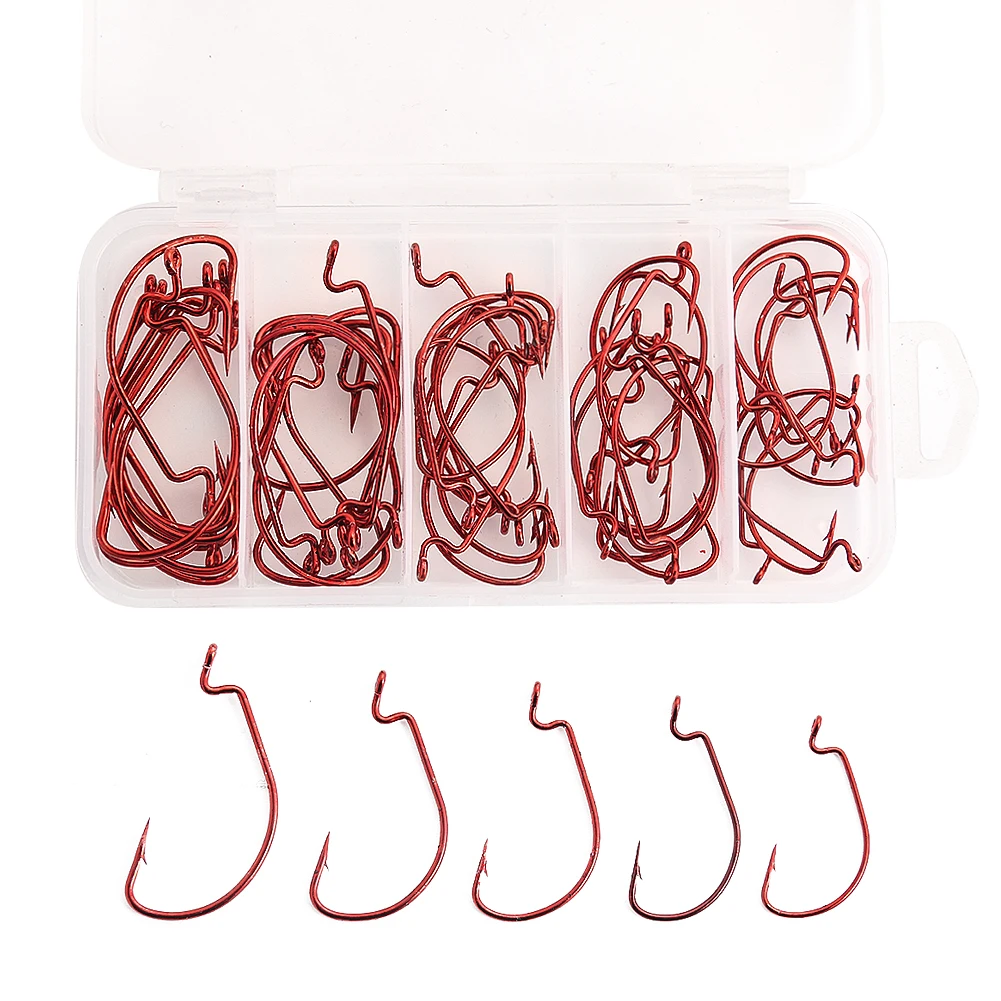 مجموعة خطافات صيد شائكة 50 قطع - مراجعة Fishing Lure Box وسعره