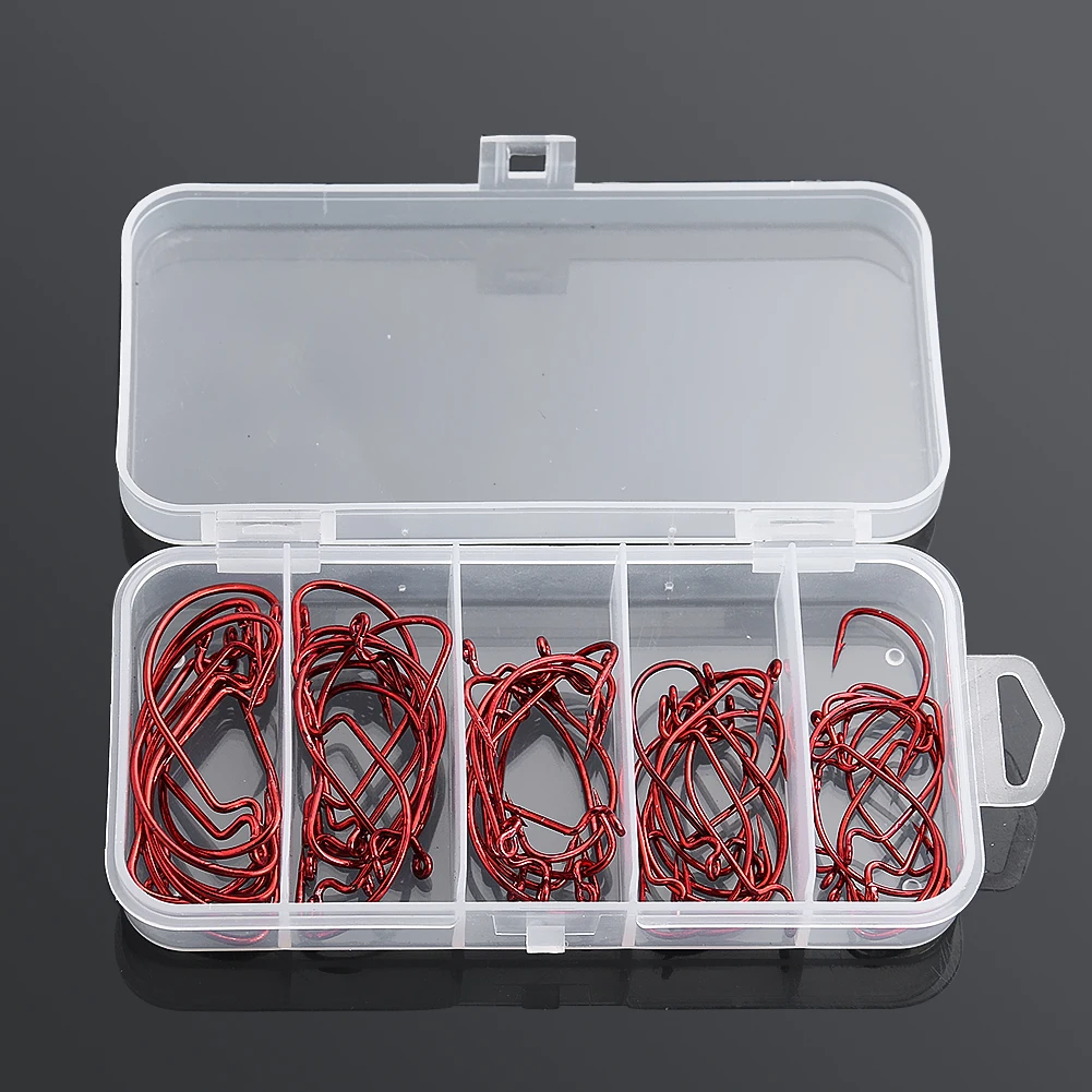 مجموعة خطافات صيد شائكة 50 قطع - مراجعة Fishing Lure Box وسعره