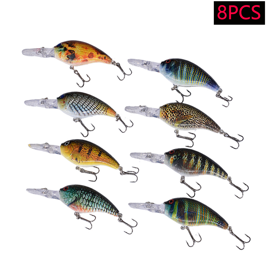 8 قطع طعوم صيد صناعية صلبة من  - مراجعة Fishing Lure Jerkbait وسعره
