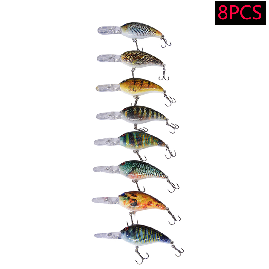 8 قطع طعوم صيد صناعية صلبة من  - مراجعة Fishing Lure Jerkbait وسعره