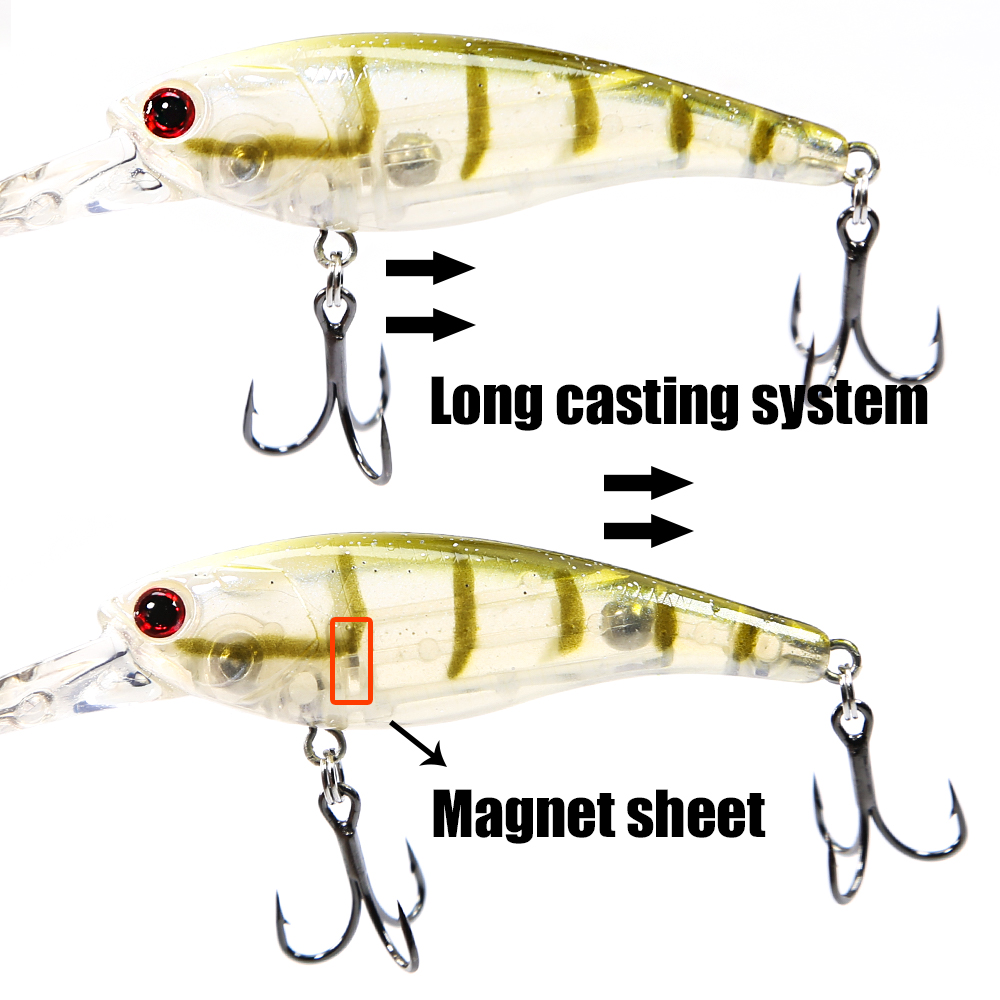 B & U 58 مللي متر نظام الوزن ا - مراجعة Fishing Lure Crankbait وسعره