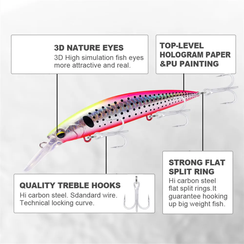 GREENSPIDER الوزن الثقيل أسماك - مراجعة Fishing Lure Jerkbait وسعره