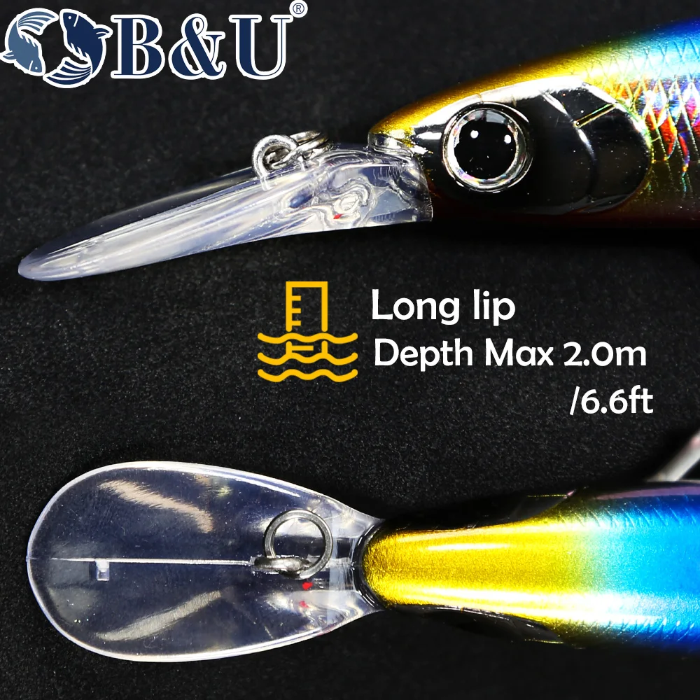 B & U 125 مللي متر غرق أسماك ا - مراجعة Fishing Lure Crankbait وسعره
